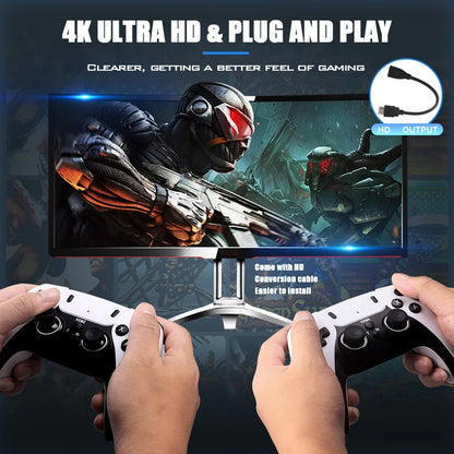 M8 plus Retro Video Game Console 2.4G Wireless Controller Handheld Game Player 128GB 20000 Games 4K HD TV Game Stick for PS1/GBA