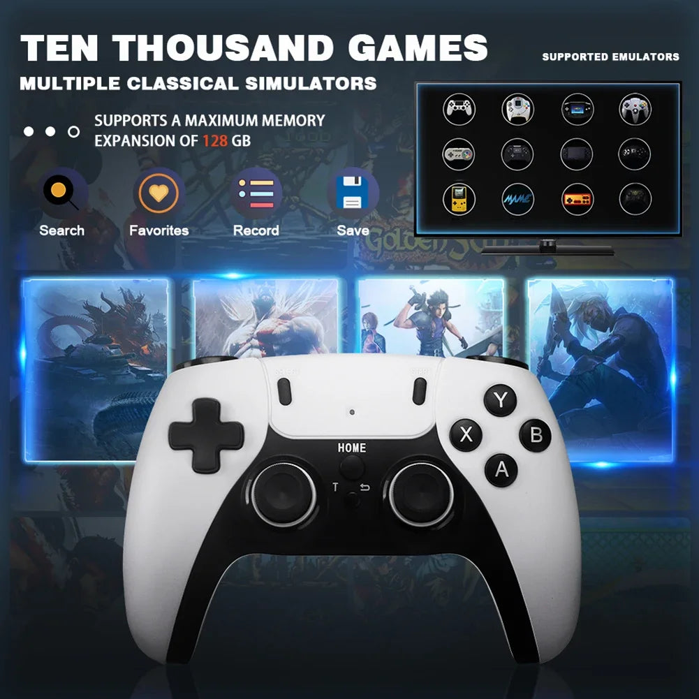 M8 plus Retro Video Game Console 2.4G Wireless Controller Handheld Game Player 128GB 20000 Games 4K HD TV Game Stick for PS1/GBA